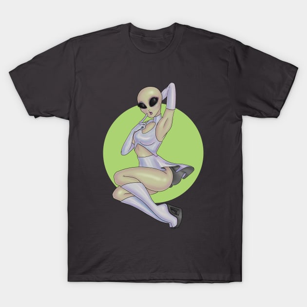 Unidentified Flying Babe T-Shirt by HeatherNoel